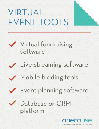 These are the essential components of a virtual fundraiser toolkit.