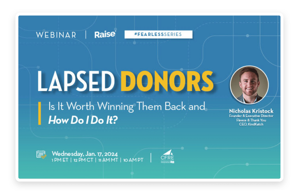 Lapsed Donors Webinar