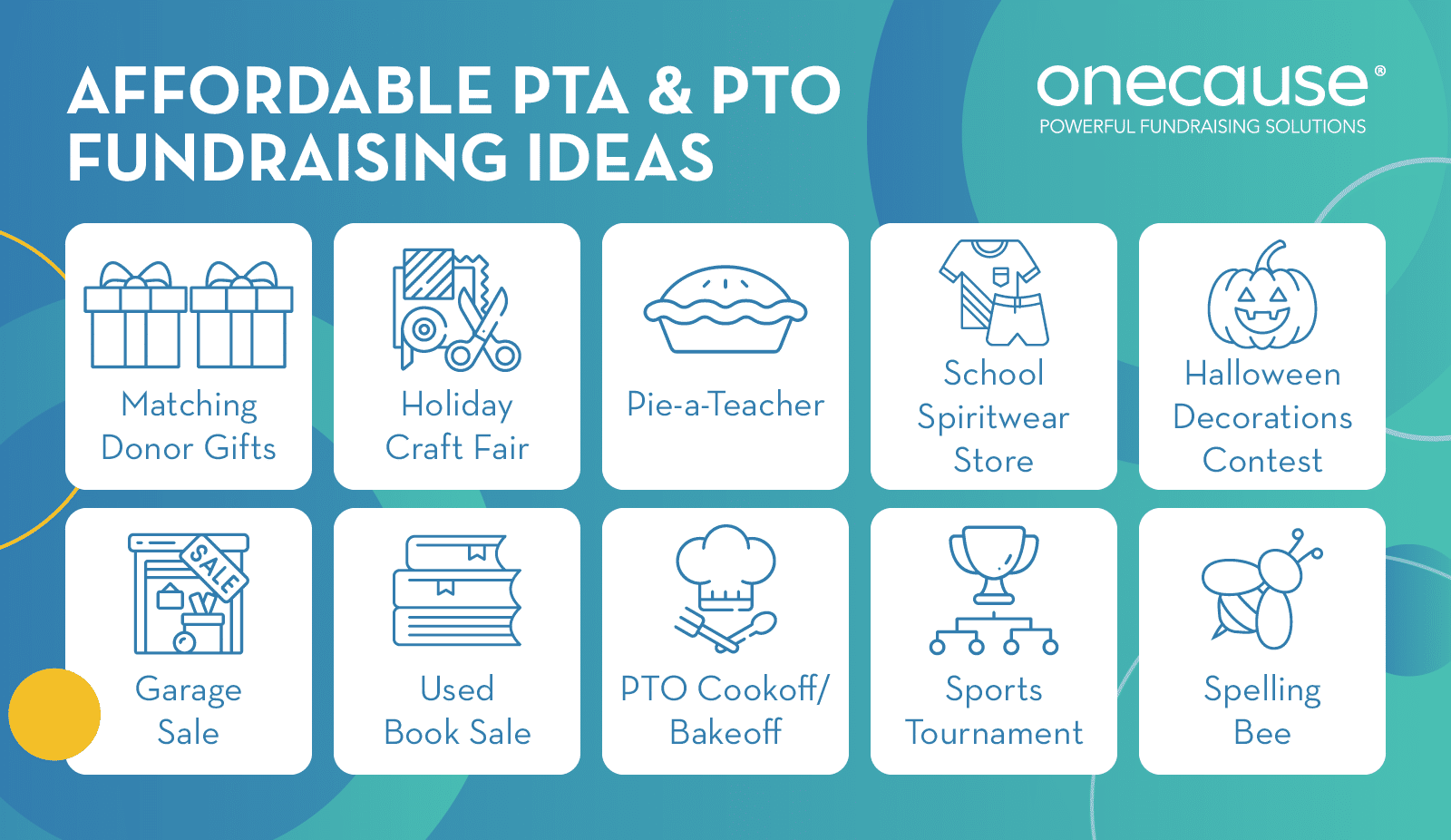 A list of affordable PTO and PTA fundraising ideas, also described in the text below.