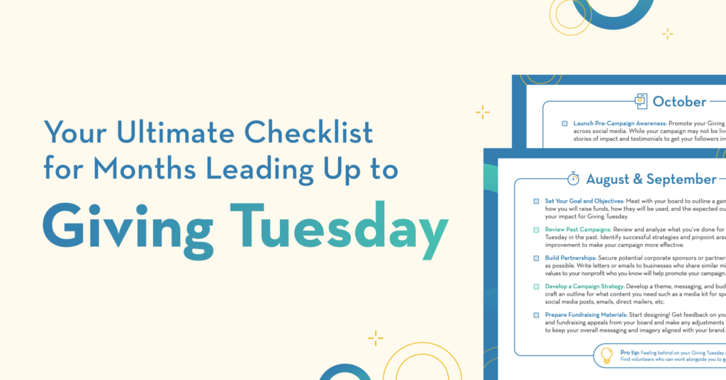 Checklist Leading Up to Giving Tuesday