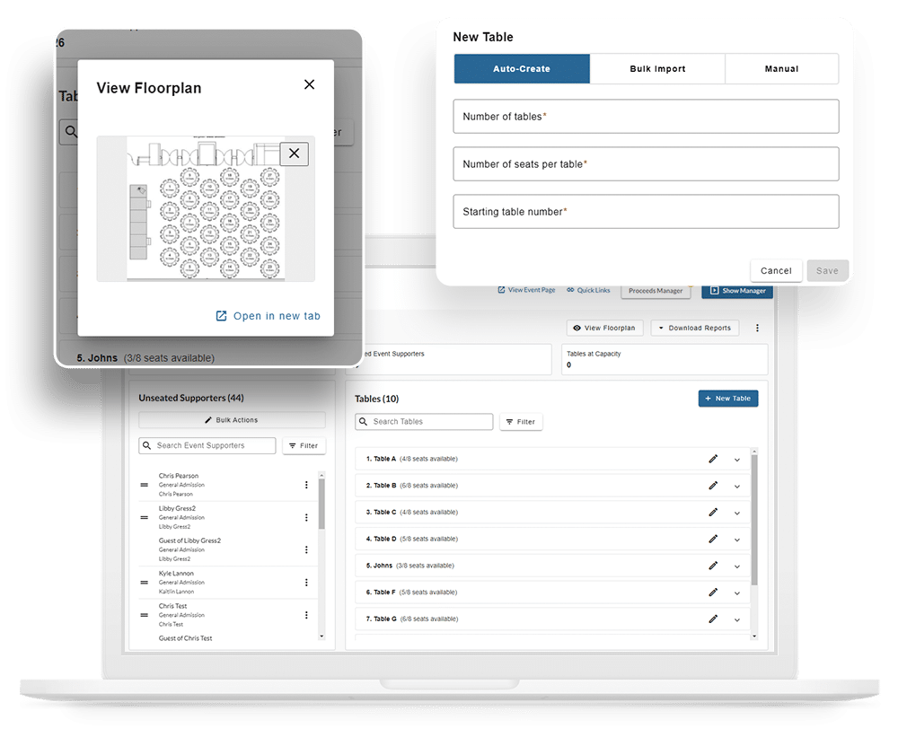 Table Management by OneCause