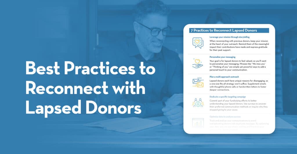 Best Practices to Reconnect with Lapsed Donors